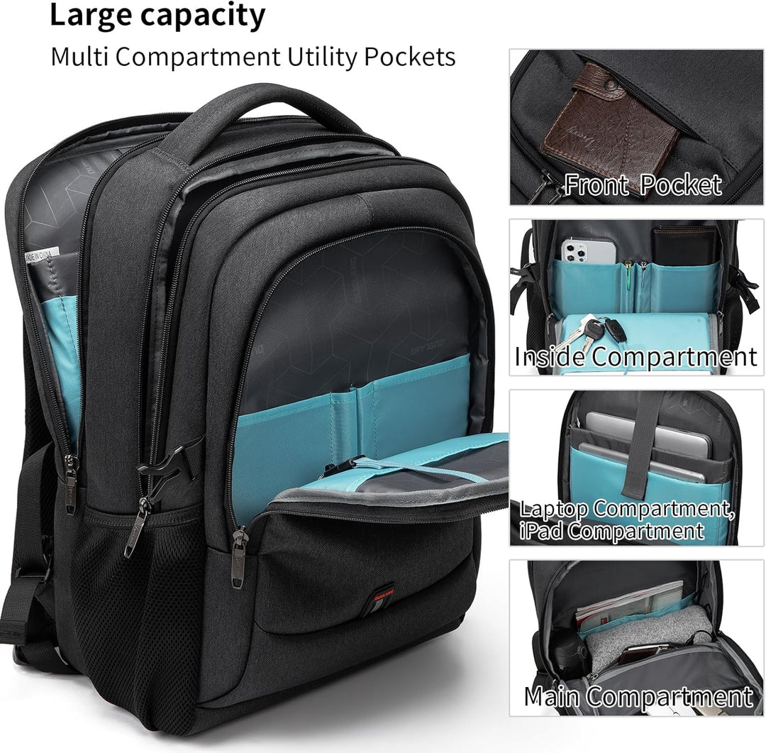 Laptop Travel Backpack – Waterproof with USB Port, Organized