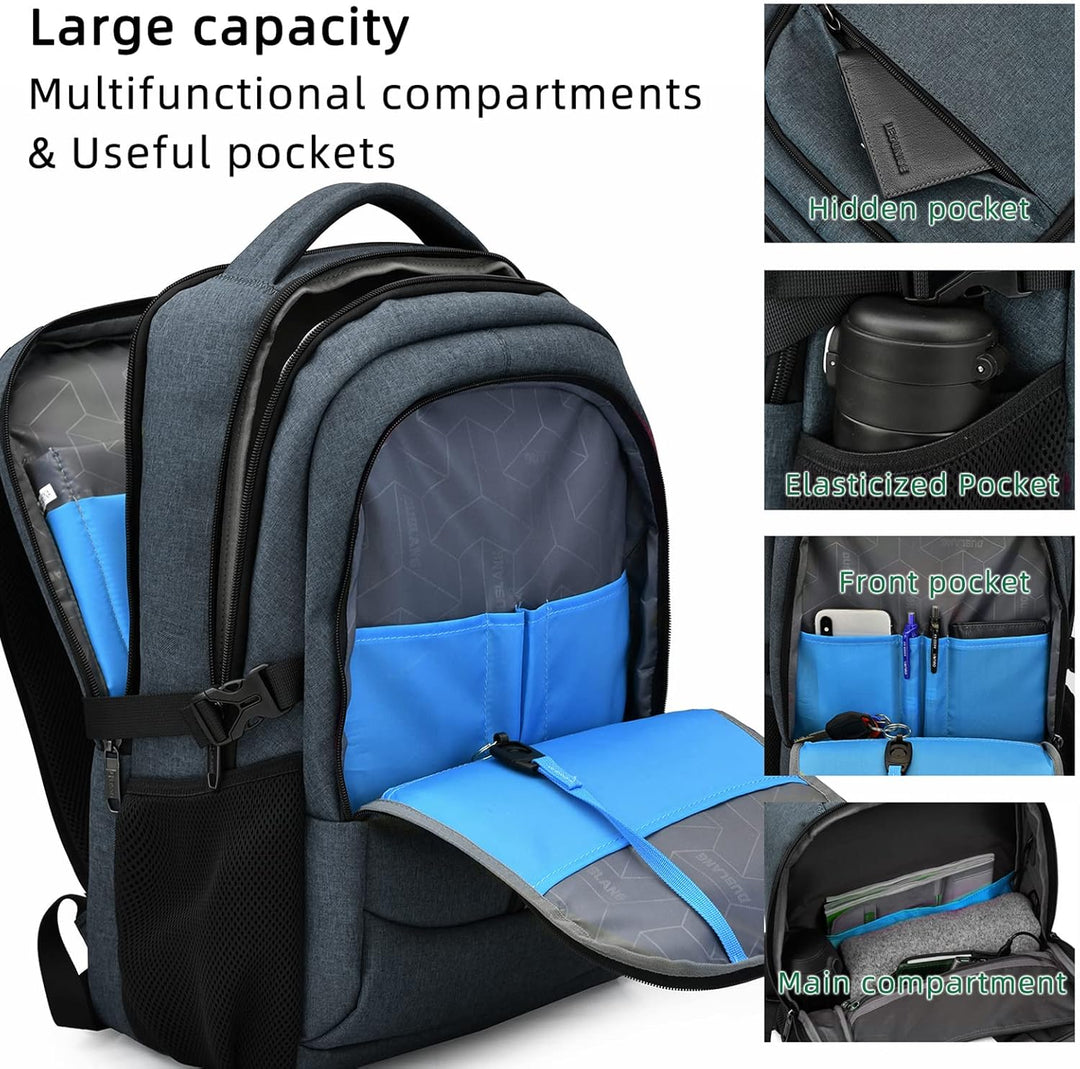 Laptop Travel Backpack – Waterproof with USB Port, Organized