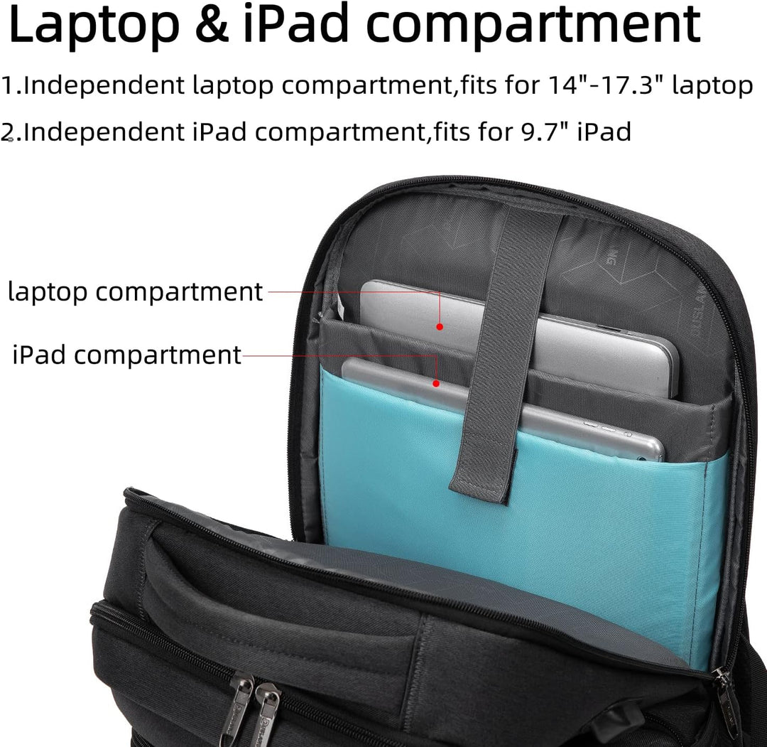 Laptop Travel Backpack – Waterproof with USB Port, Organized