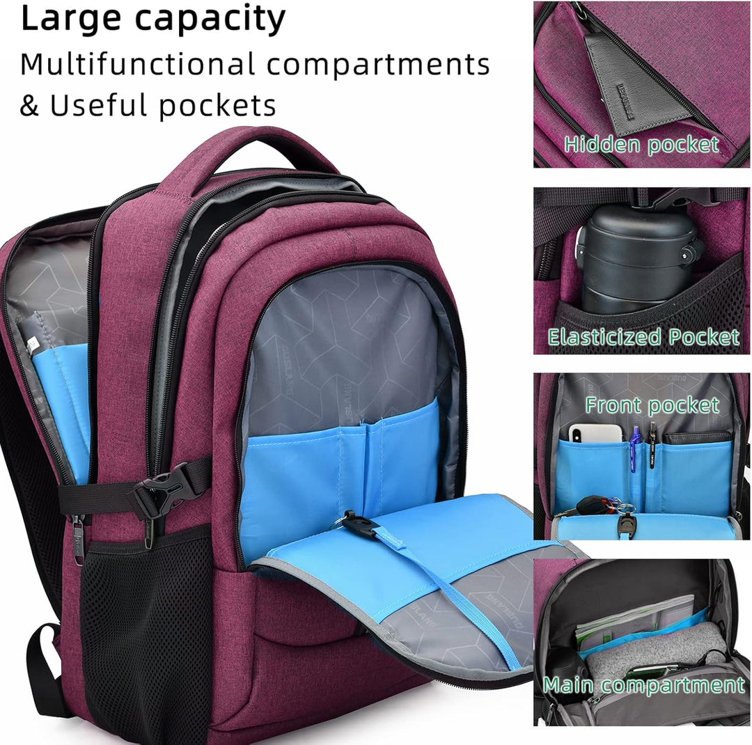 Laptop Travel Backpack – Waterproof with USB Port, Organized