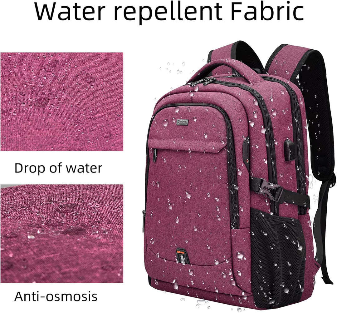 Laptop Travel Backpack – Waterproof with USB Port, Organized