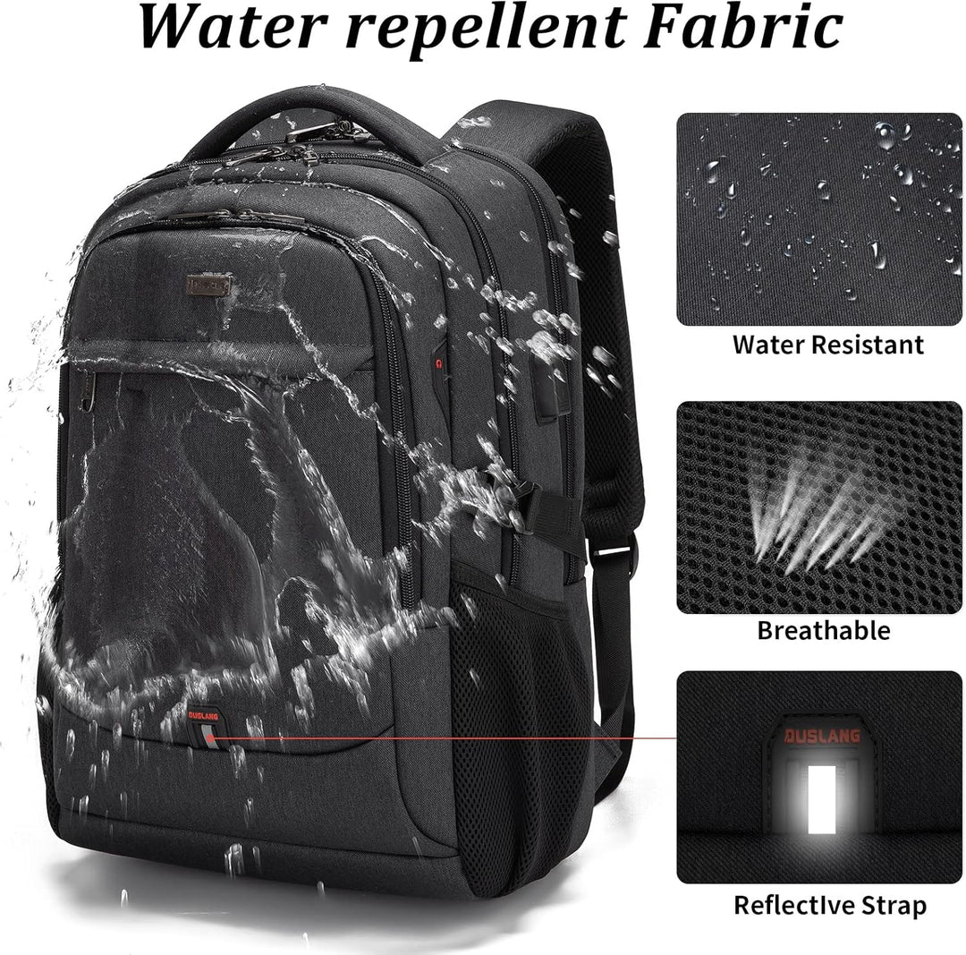 Laptop Travel Backpack – Waterproof with USB Port, Organized