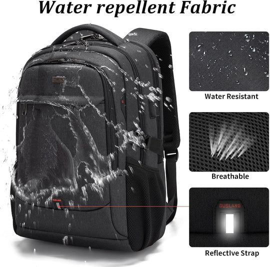 Laptop Travel Backpack – Waterproof with USB Port, Organized