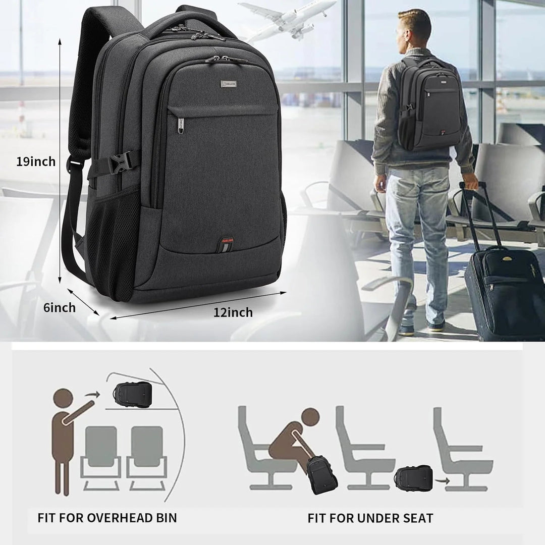 Laptop Travel Backpack – Waterproof with USB Port, Organized