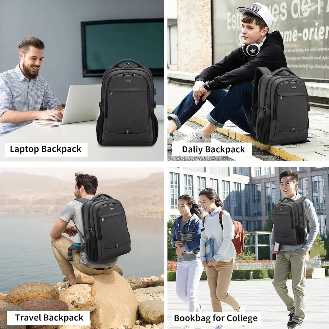 Laptop Travel Backpack – Waterproof with USB Port, Organized