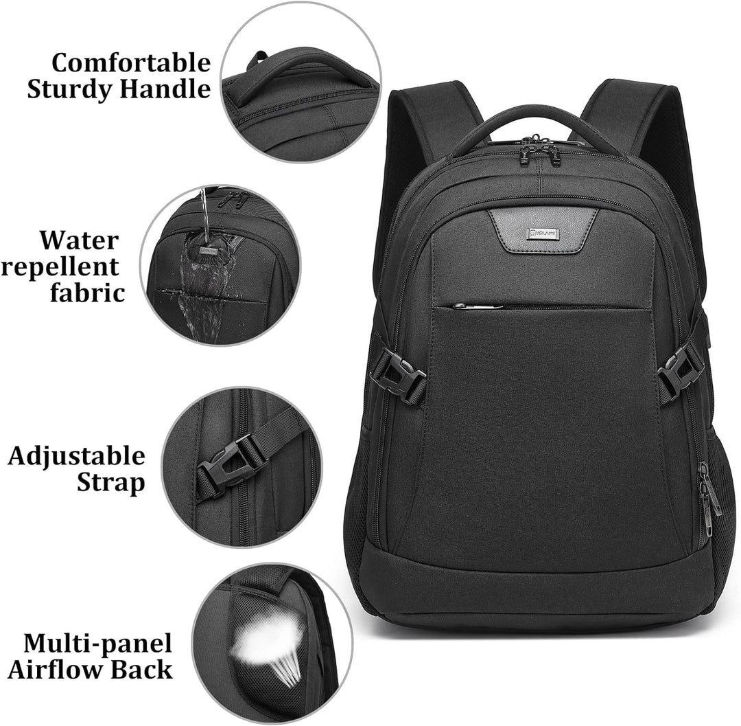 Laptop Travel Backpack – Waterproof with USB Port, Organized