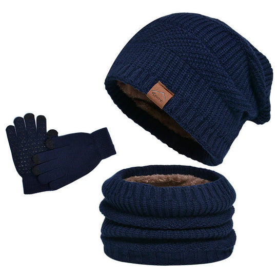 Winterset Heren 3-delig – Muts, Sjaal &amp; Touchscreen Handschoenen
